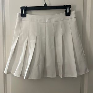 White Pleated Skirt